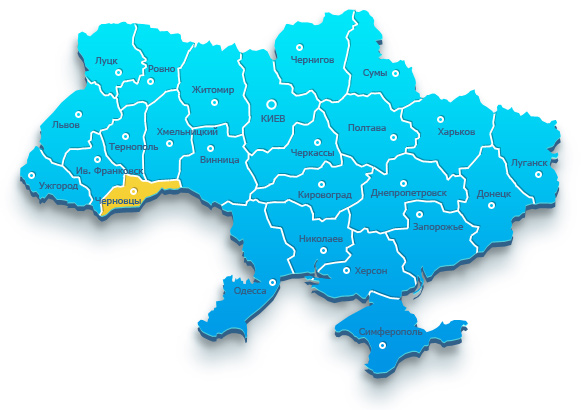 Карта Чернівецької області